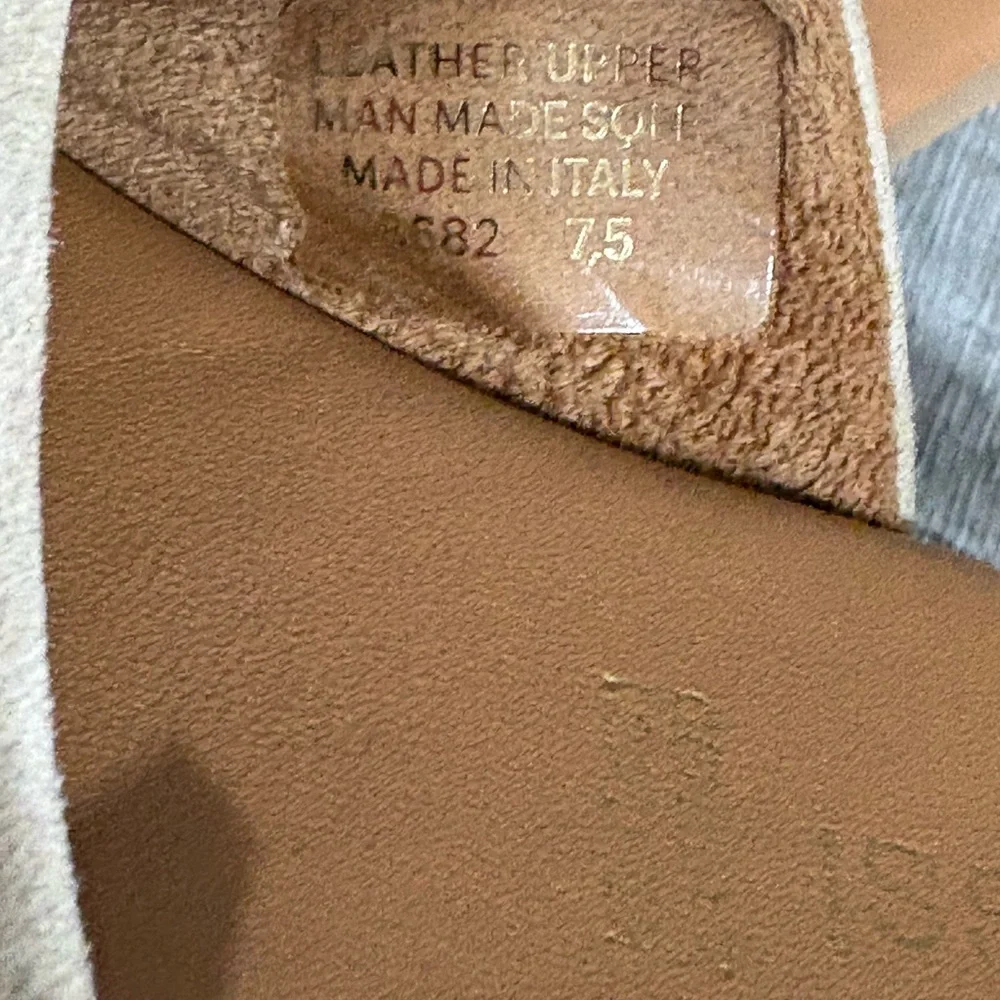 Simona Rossi Genuine Leather Suede Sandals Made in Italy Size 7.5 - Picture 5 of 6